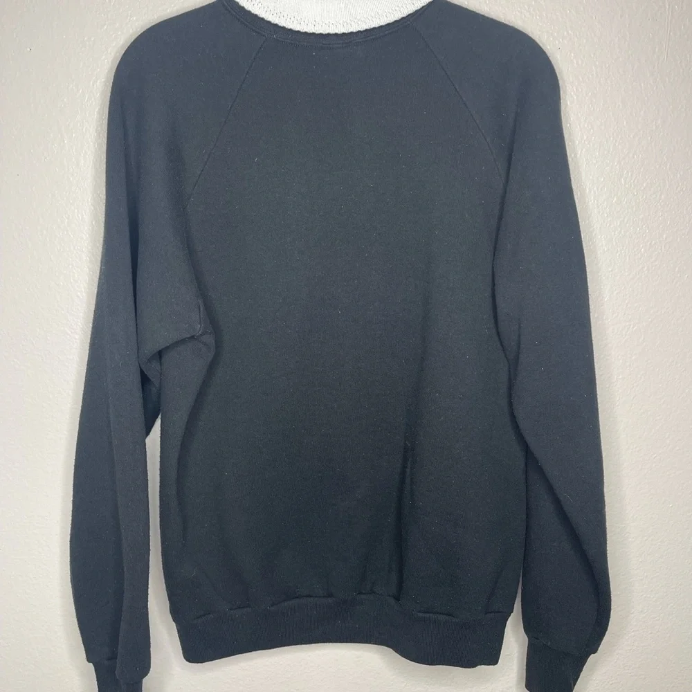 Vintage Morning Sun Floral Black Collared Sweater Large - Picture 6 of 7